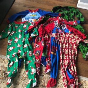 Bundle 3T Boys footed pajamas